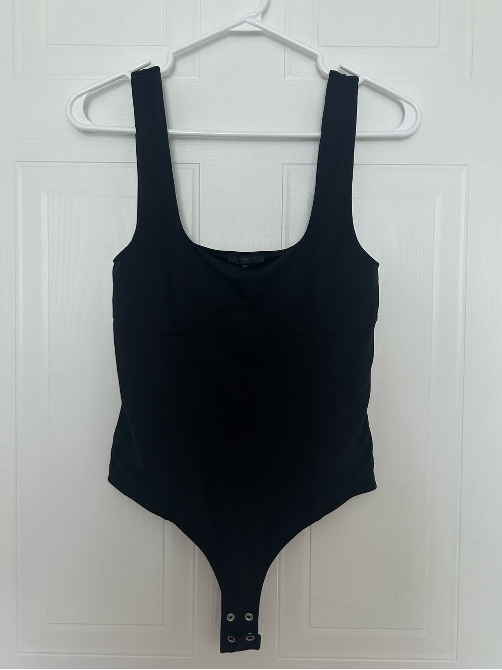 Dynamite Black Scoop Neck Bodysuit
